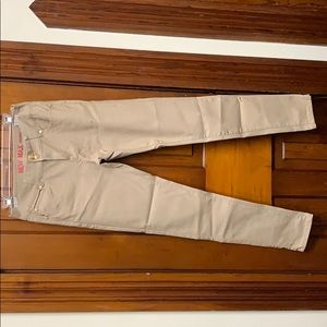 NWOT cute and stretchy tan jean skinny jeans(: